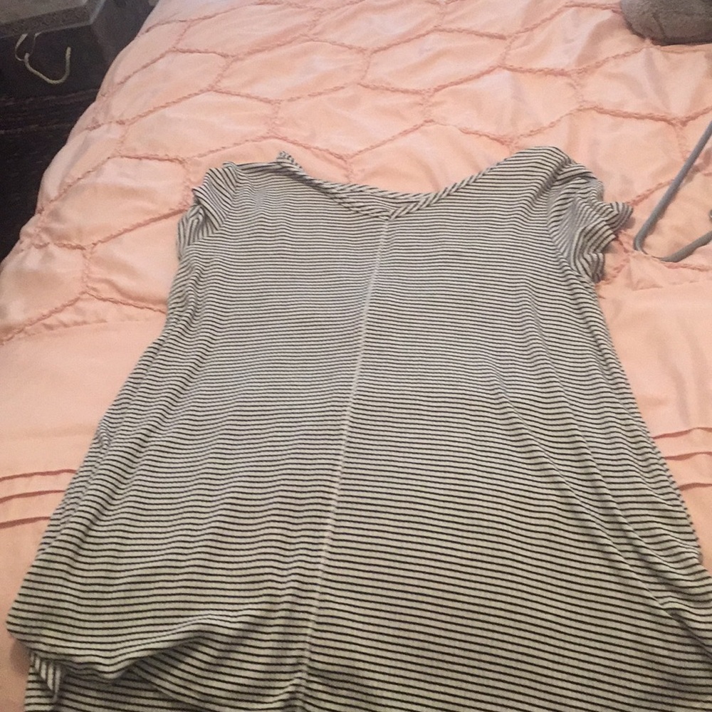 White and. Lack stripes blouse
